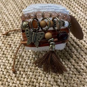 Boho style layered bracelets